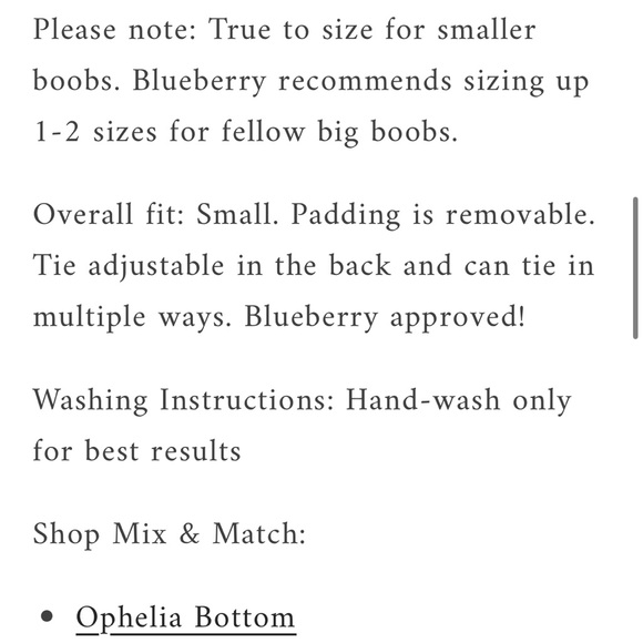 Strawberry Milk Mob Blue and Yellow Bikini Ophelia Top - Picture 6 of 8